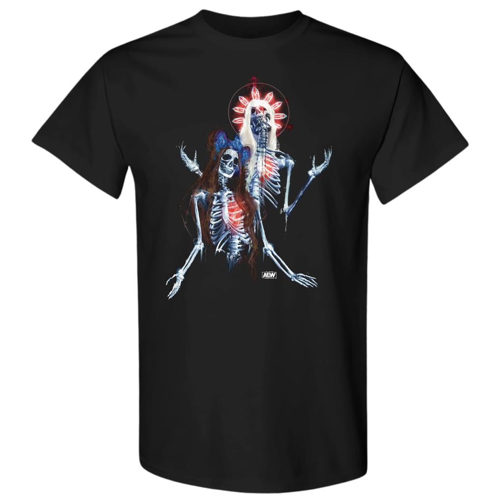 JULIA HART & SKYE BLUE - GRAVEYARD AEW Official T-Shirt