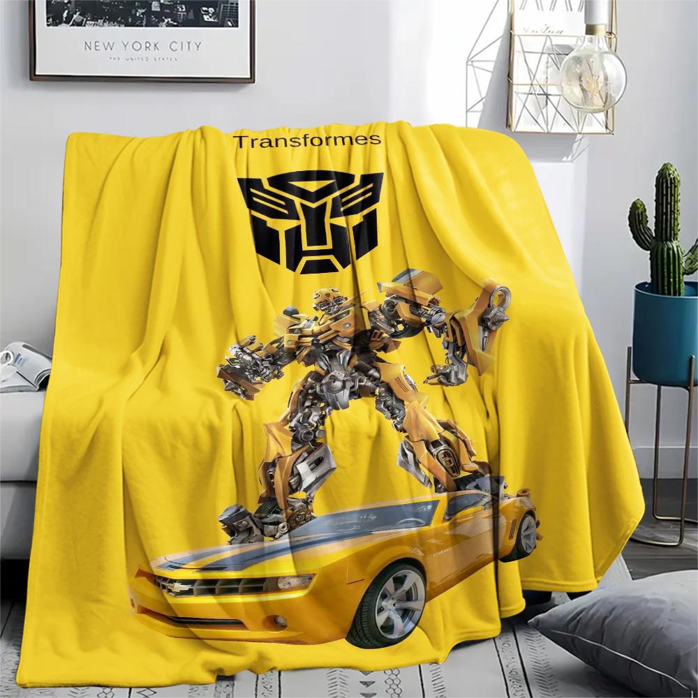 1Pc Bumblebee Print Flannel Blanket, High quality Comfortable for All Seasons, Home Decor, Warmth and Comfort, Perfect for Christmas Gifts