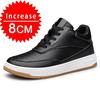 Men's Casual Elevator Shoes, 6-8cm Height Increase Sneakers, White Black Taller Lift Shoes, Breathable Walking Footwear