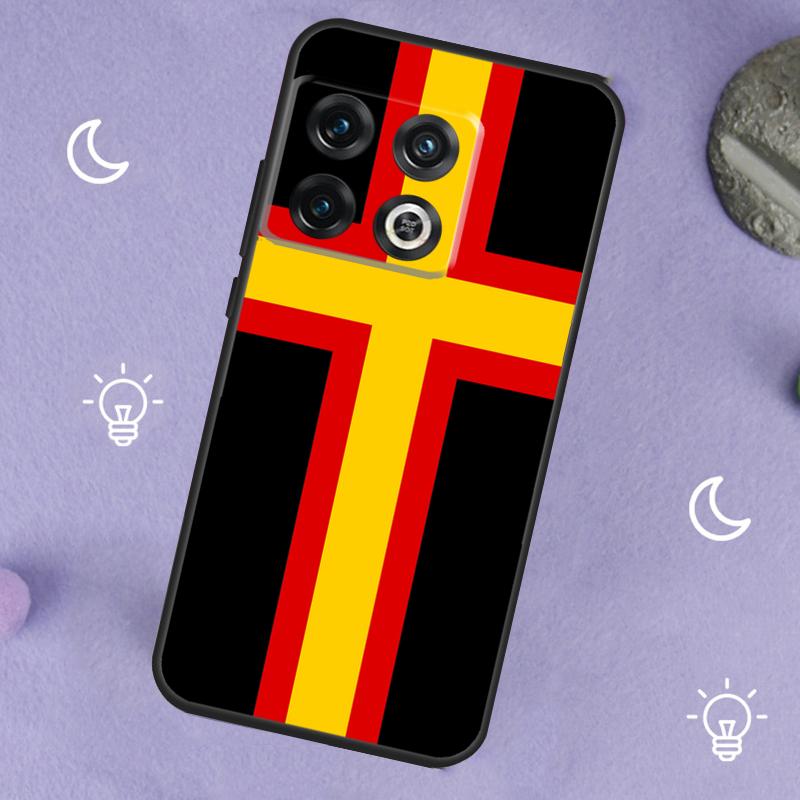 Germany Flag Banner Case For OnePlus 13T 10T 8T 10R 12R 13R 15 13 12 11 10 9 Nord 5 CE 2 3 4 Lite N20 N30 Cover