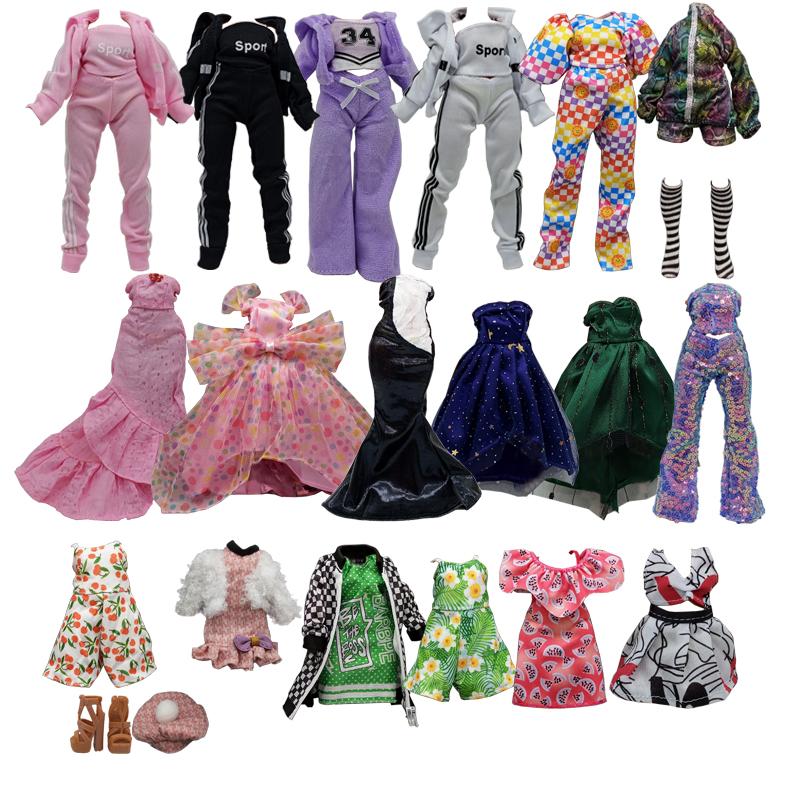 Handgefertigte Kleider Yoga Sportanzüge Kleidung Geeignet für 28CM High School Puppe Mit Langen Wimpern Mädchen Geburtstag Geschenk