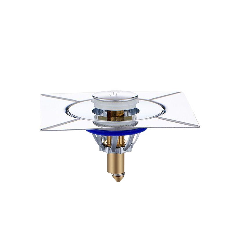 304 Stainless Steel Press-Type Deodorant Floor Drain Renovator for Bathrooms