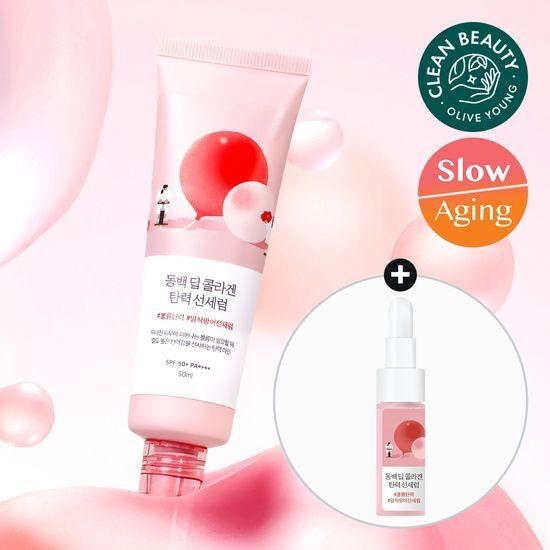 ROUND LAB Camellia Deep Collagen Elasticity Sun Serum 50ml (+7ml)