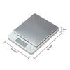 Pocket Digital Scale Electronic Weight Scales 3kg 0.1g / 500g 0.01g  Jewelry Scale Food Kitchen Balance Silver With 2 Tray