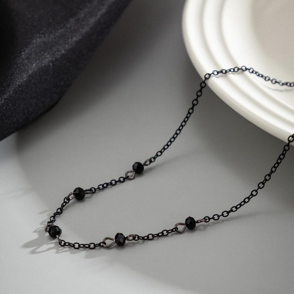 Ingemark Exquisite Elegante Schwarze Kristall Choker Halskette Damen Minimalismus Charme Schlüsselbein Dünne Kette 2026 Neujahrs Schmuck Geschenke
