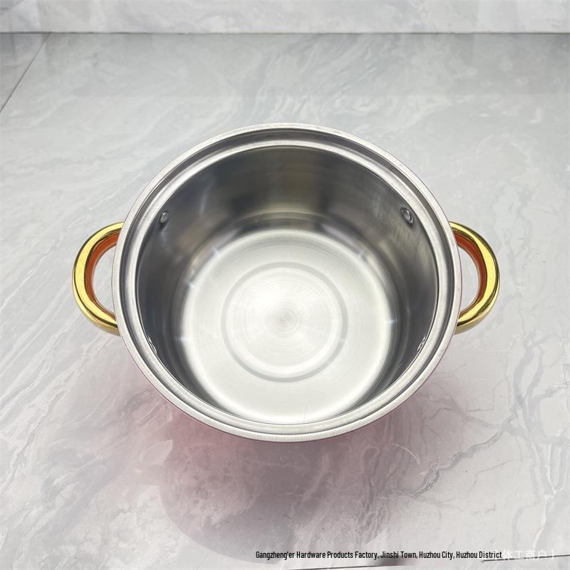 Grenzüberschreitendes 10-teiliges Edelstahl-Kochgeschirr-Set: Verdickte Milch- und Suppentöpfe, Ideales Geschenk