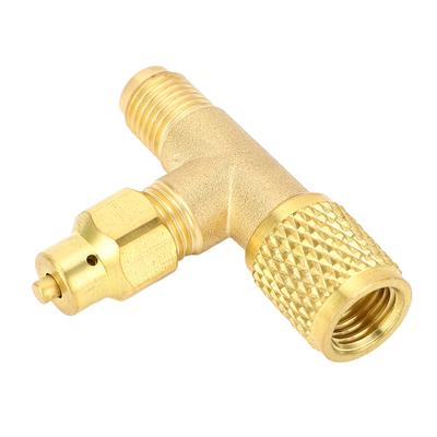 Air Conditioning Line Repair Tools Refrigerant Charging Valve Exhaust Valve 1/4 SAE 7/16 20 UNF for