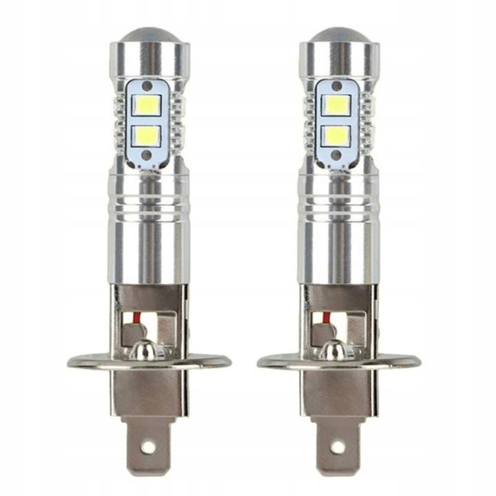 2X Żarówka Led H1 Biała 6000K 3600Lm Canbus 50000H 20W 12-16V Bardzo Mocne