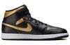 Jordan 1 Mid Black Metallic Gold DQ8426-071