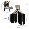 1 Pcs Universal Car Carbon Fibre Tail Throat Length Burnishing Y-Shaped Double Out Twill Glossy Exhaust Muffler Tip