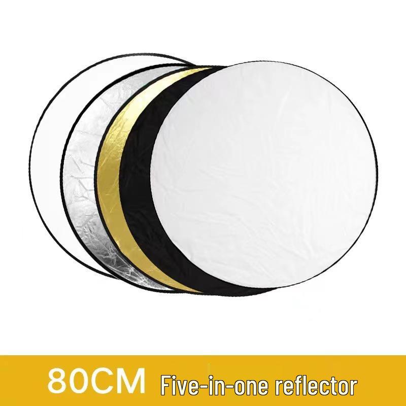 Round Foldable Portable Outdoor Photography Lighting Reflector for Beauty and Portrait Fill Light.