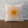 Retro Modern Sun Pillow Case For Car Sofa Decorative Home Doublesided Print Plush Square Throw Pillow Cushion Cover