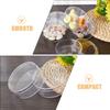 6pcs 12cm Clear Round Candy Box With Lid Transparent Party Favor Boxes Wedding Small Storage Containers For Jewelry Beads Crafts