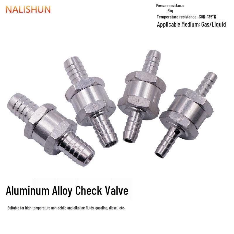 

Aluminum Alloy One-Way Fuel Check Valve for Automotive Fuel Line (High Temp Resistant for Gasoline/Diesel) 6mm Fuel Check Valve