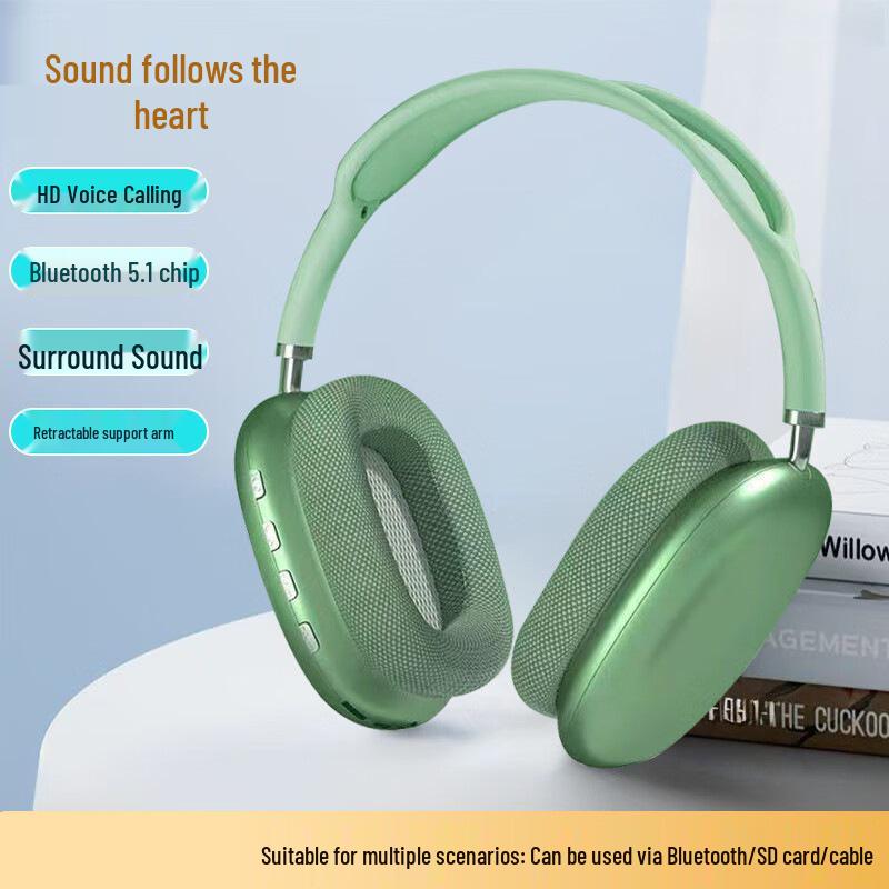 P9 Comfort Over-Ear Wireless Bluetooth Headphones with Noise Cancellation for Sports