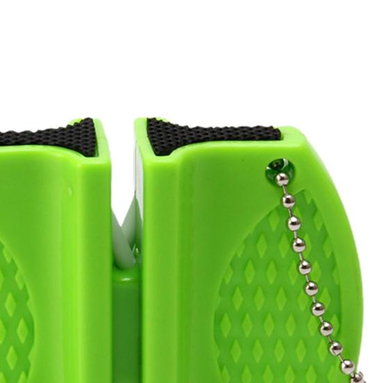 Temperamatite bifacciale con catena a gancio Strumento di affilatura tascabile mini portatile multifunzionale Accessori da cucina