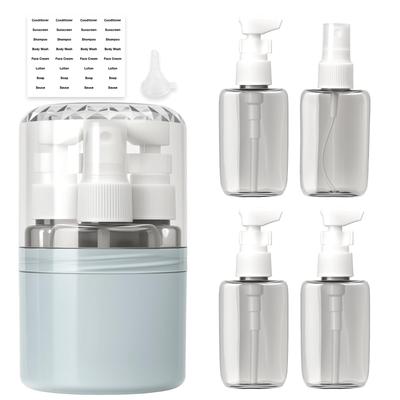 Travel Small Bottle Set Press Bottles 1 Spray Suitable for and Body Wash Ideal Storage Item for Business Trips and Travel [RRJIA-Fa] 4-in-1 (3 +