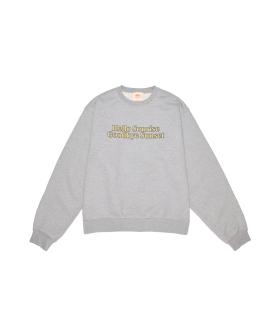 HELLO SUNRISE Classic Typo Logo Sweatshirt_Melange Gray