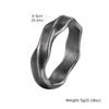 Simple Mobius Rings for Men Boys,Stainless Steel Simple Couples Finger Ring,Punk Vintage Zircon Gifts
