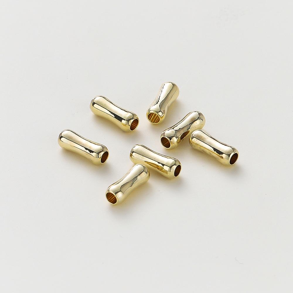 20PCS 14K 18K Gold Plated Brass Round Square Cross Flowers Beads Spacer Beads Jewelry Making Supplies DIY Necklaces Findings