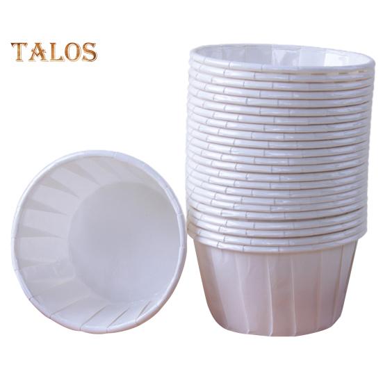 

50 шт., устойчивые к высоким температурам чашки для торта, жиронепроницаемая бумага, водонепроницаемые, легко извлекаемые из формы, одноразовые пищевые чашки для выпечки белый