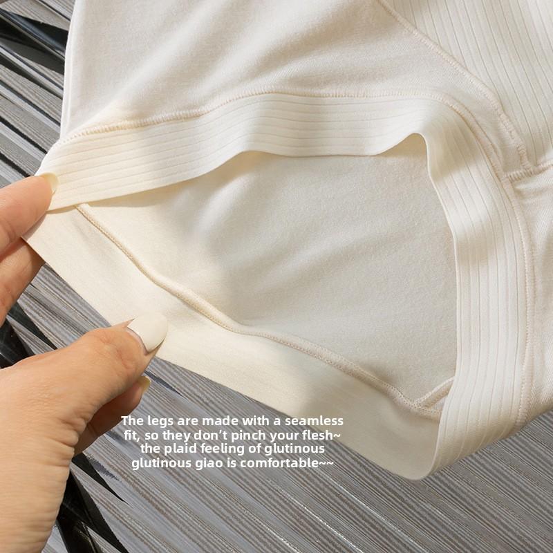 Damer Vår och Höst Maglyft Höft Antibakterisk Gren Ingen Markering Hög Midja Formande Höft Andningsbara Trosor