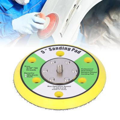 PU Backin Sanding Pad Hook Loop Pneumatic Sande 6 Holes Backing Plate Air Polishers