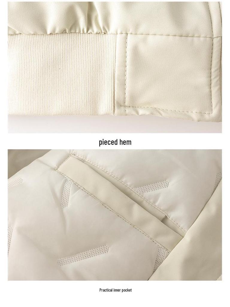 Herrgränsöverskridande Höst/Vinter Ståkrage Baseballjacka - Ultraljud Bomullsfylld Lös Pilot Arbetskläder