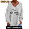 Women's Fashion Casual V-Neck Long Sleeve Blouses & Shirts