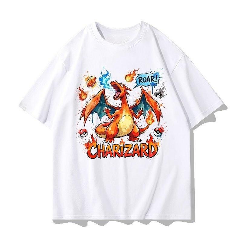 New Summer Pokmon Tshirt Casual Printed Shortsleeved Shirt Fashionable Street Style Top Suitable For Both Unisex And Unisex