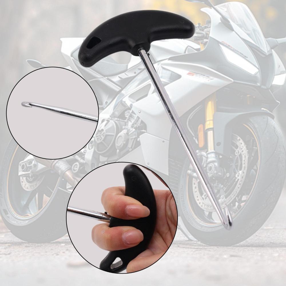 Motorcycle Exhaust Pipe Spring Hook Puller Tool T Handle Stainless Steel for Motocross Dirt Bike ATV Scooter Muffler Repair Kit