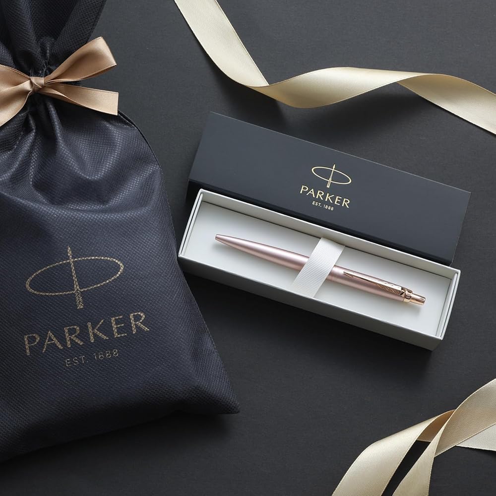 PARKER 2122659ZV3 Parker Ballpoint Pen, Jotter XL, Pink Gold, PGT, Medium, Oily Brand, Wrapping B...