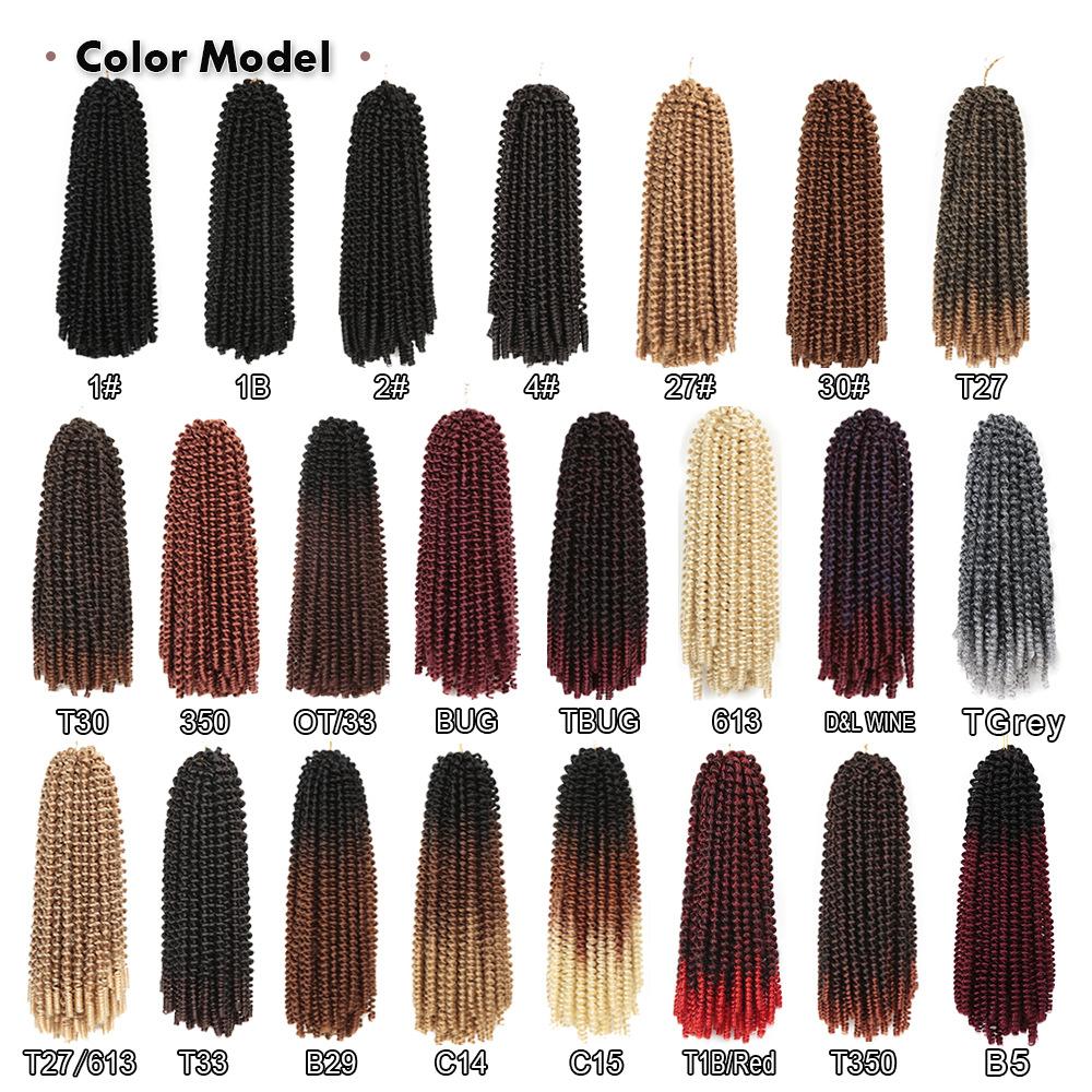 Cheap Spring Twist Hair Synthetic Long 8 12 16 Inch Spring Twist Bounce Crochet Braids Ombre Synthetic Braiding Hair