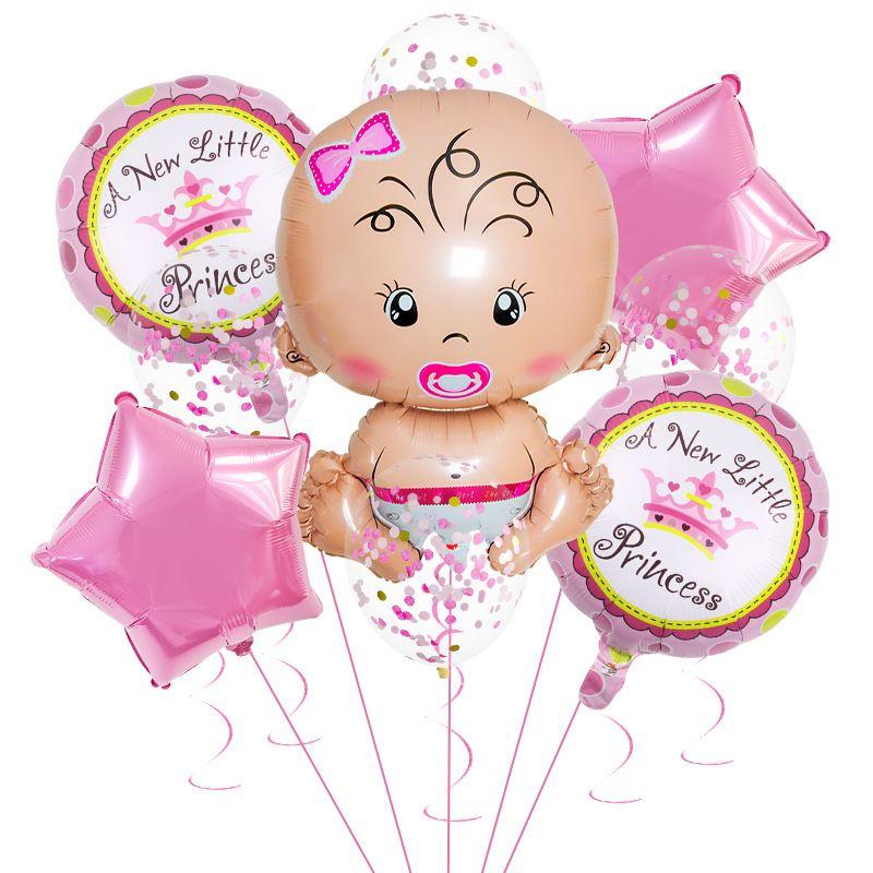 

Набір повітряних куль для теми Baby Shower, прикраси для теми першого дня народження дитини pink confetti