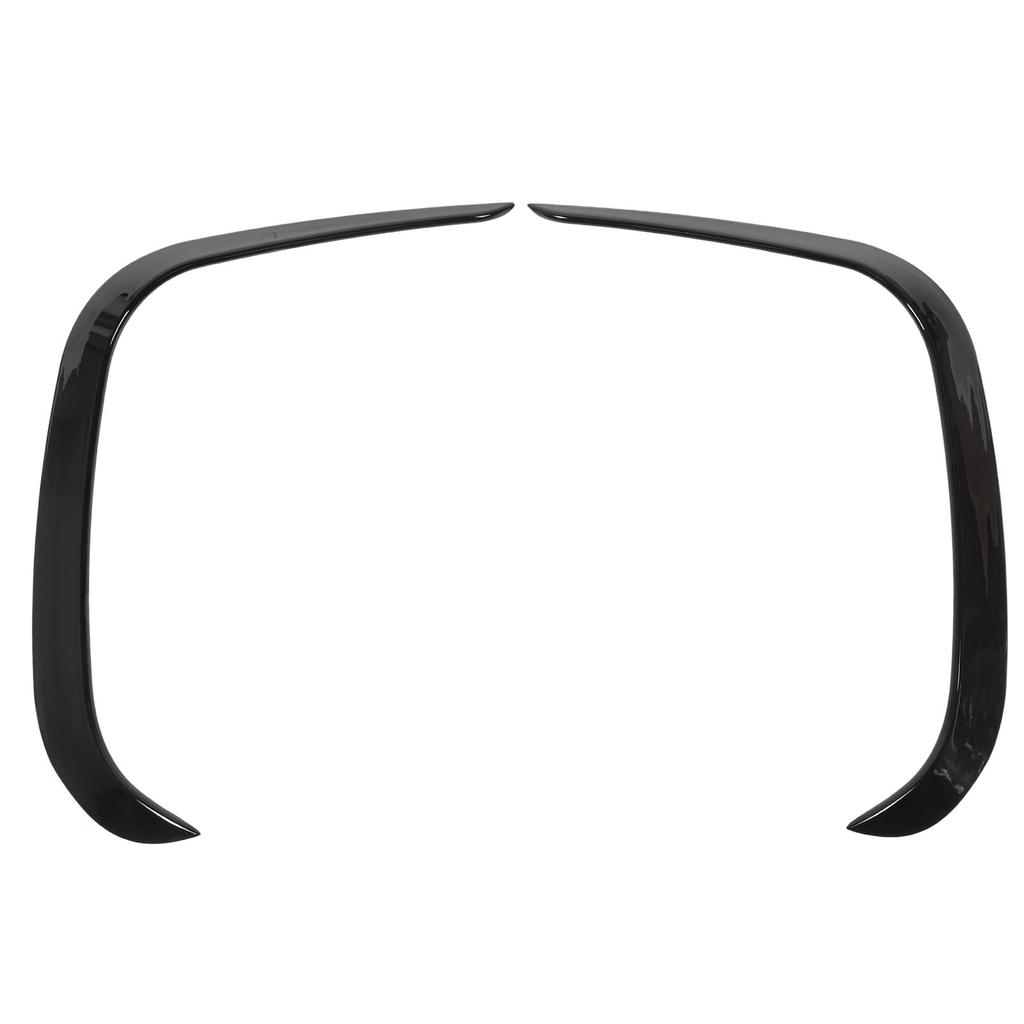 Front Bumper Fog Light Spoiler Glossy Black Enhances Vehicle Aerodynamics Front Bumper Side Splitter
