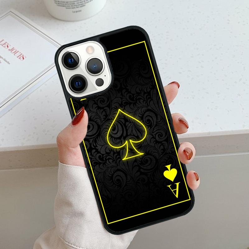 

Spades Poker Play Cards Ace Art Phone Case For iPhone 17 Air 11 12 13 14 15 16 Pro Max Cover For iPhone 17 Air Max Plus iPhone 11pro max
