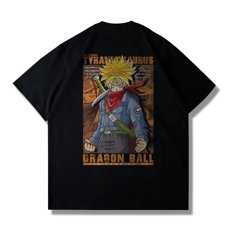 Dragon Ball Vegeta Unisex Pure Cotton T-shirt 2026 Summer Hot Anime Print American Casual Parent-child Short Sleeved Shirt