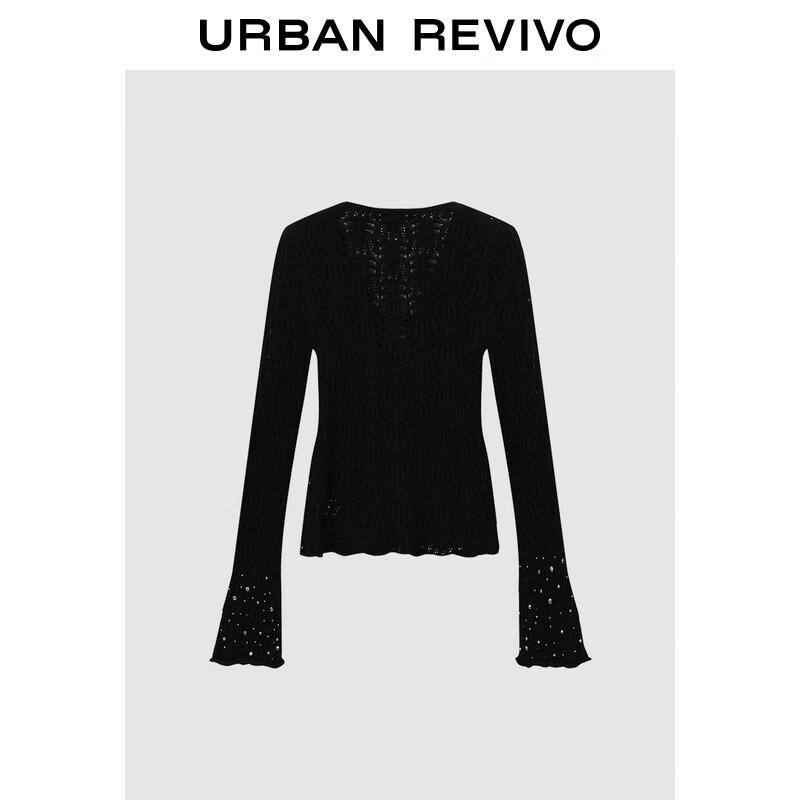 UR Women's Beaded Tie-Front Knit Cardigan