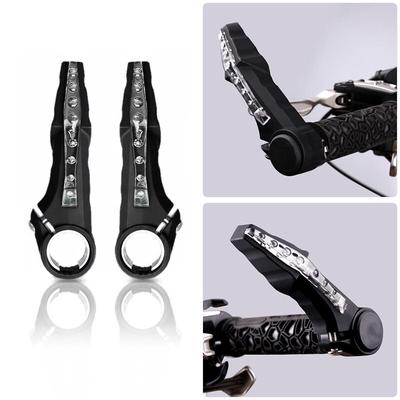 1 paio di luci per sterzo per bicicletta, equipaggiamento di sicurezza per ciclismo notturno, per manubrio MTB, con indicatore di direzione a LED
