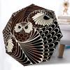 1pc Owl YinYang Automatic Open/close Umbrella, 8-Rib Sturdy Structure, Auto Folding/Opening, Portable Travel Umbrella for Women024