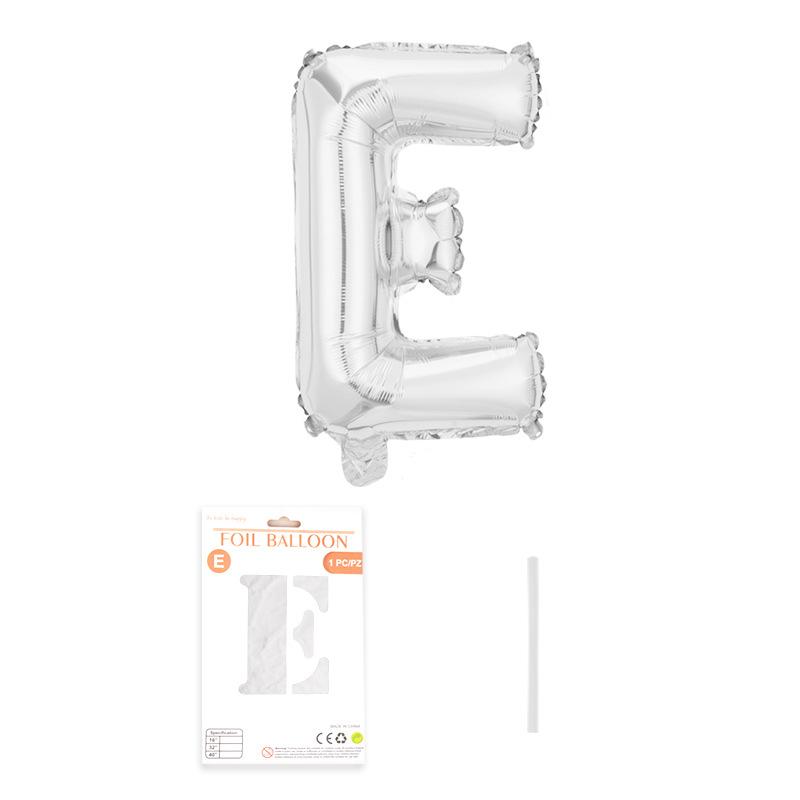 Independent Paper Card Packaging 16-Inch English Letter Aluminum Film Balloon Birthday Party Decoration Arrangement Aluminum Foil Balloon