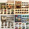 Miniature Locomotive Models 24-Day Train Advent Calendar Countdown Box with Mini Vehicle Collectible Model Railway Accessories Figures 2D