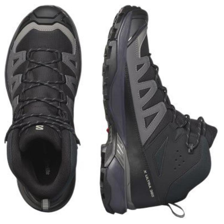 SALOMON X ULTRA 360 Slip Resistant Waterproof Mid top Mountaineering Shoes Men's Black L47447900