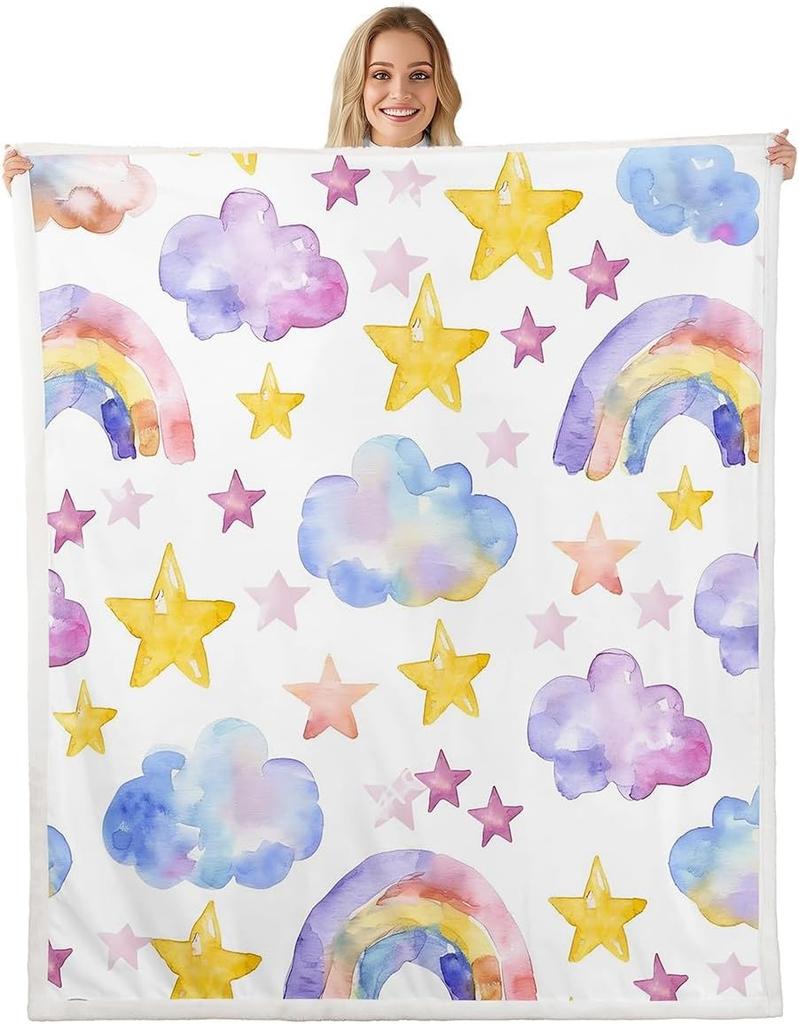 Cute Pink Dragon Blanket Soft Fleece Throw Kids Room Decor Fantasy Art Design Home Decoration