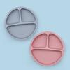 Baby Silicone Feeding Set 3 Pieces Non-Slip Suction Plate Tableware For Baby Weaning