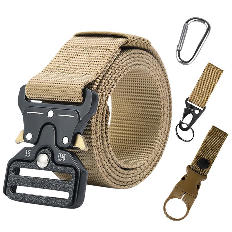 Elastic Tactical Nylon Belt with Alloy Buckle, Popular for Outdoor Use, Customizable Size
