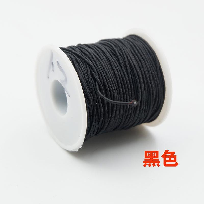 

Эластичная нить с оплеткой 1 мм Эластичная нить Эластичная нить для бисера Аксессуары для изготовления ювелирных изделий своими руками Разноцветная на выбор 0.8mm core wire 50m/roll чёрный