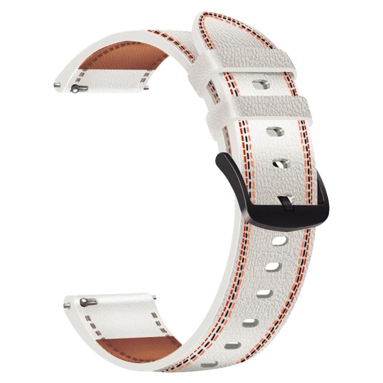 For Huawei Watch GT 3 46mm / GT Runner 22mm Tricolor Stitching Genuine Leather Watch Band