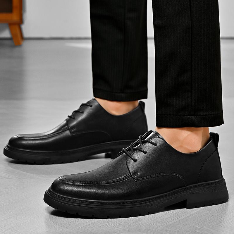 Fashion Designer Brand Black Leather Shoes Men Business Wed Dress