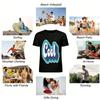 Cool Graphic Print Casual T-shirt Unisex Loose Breathable Crewneck Tee for Daily Wear Pure Cotton T-shirt